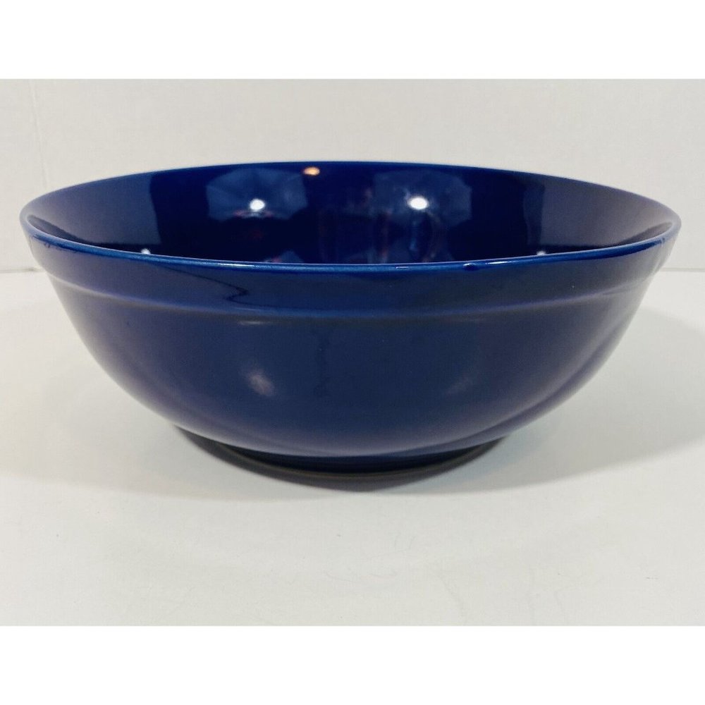 Pasta Bowl Blue 10" 28oz Bowl Fruit Bowl Centerpiece Console Cobalt Decor Cool - Picture 3 of 7